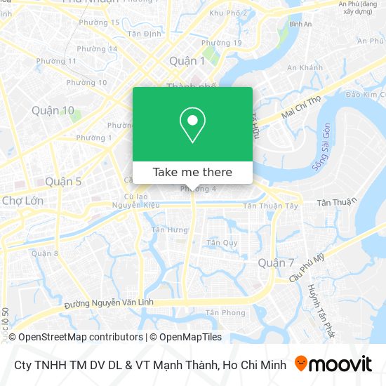 Cty TNHH TM DV DL & VT Mạnh Thành map