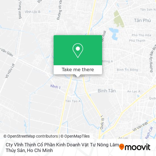 Cty Vĩnh Thịnh Cổ Phần Kinh Doanh Vật Tư Nông Lâm Thủy Sản map