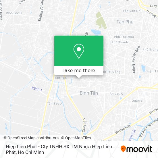 Hiệp Liên Phát - Cty TNHH SX TM Nhựa Hiệp Liên Phát map