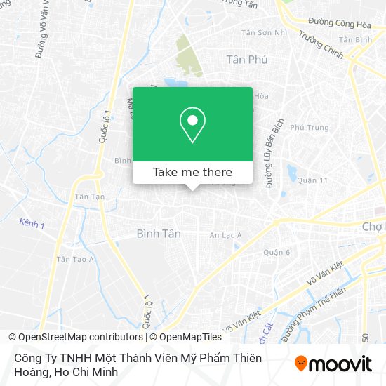 Công Ty TNHH Một Thành Viên Mỹ Phẩm Thiên Hoàng map