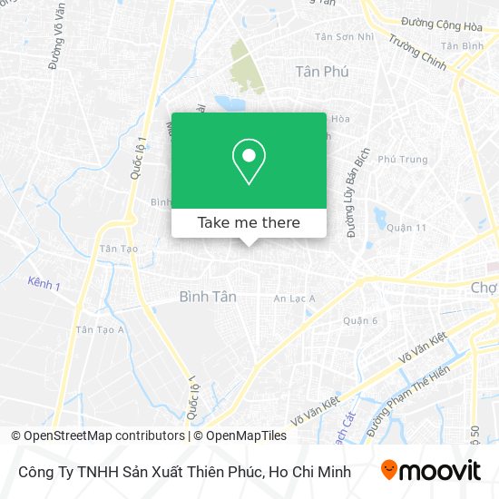 Công Ty TNHH Sản Xuất Thiên Phúc map