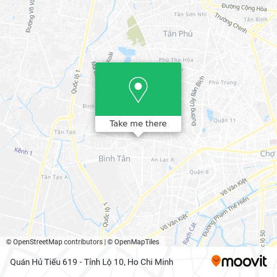 Quán Hủ Tiếu 619 - Tỉnh Lộ 10 map