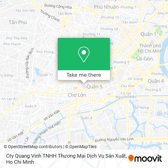 Cty Quang Vinh TNHH Thương Mại Dịch Vụ Sản Xuất map