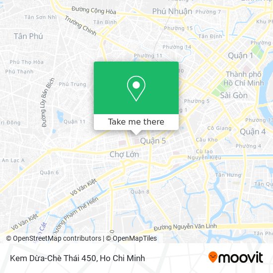 Kem Dừa-Chè Thái 450 map