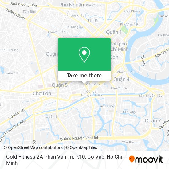 Gold Fitness 2A Phan Văn Trị, P.10, Gò Vấp map