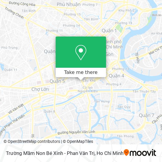 How to get to Trường Mầm Non Bé Xinh - Phan Văn Trị in Quận 1 by Bus?