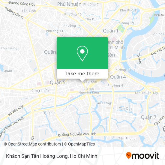 How to get to Khách Sạn Tân Hoàng Long in Quận 1 by Bus?