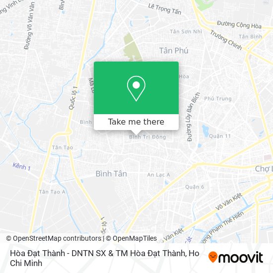 Hòa Đạt Thành - DNTN SX & TM Hòa Đạt Thành map