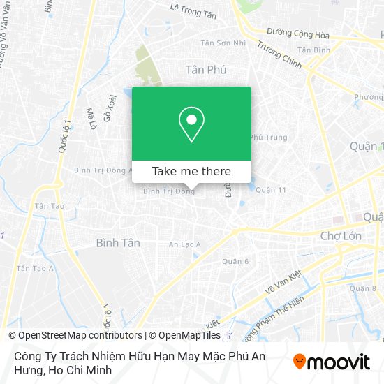 Công Ty Trách Nhiệm Hữu Hạn May Mặc Phú An Hưng map
