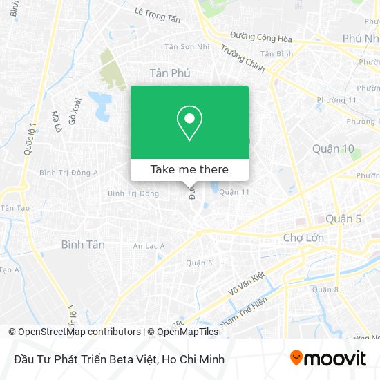 Đầu Tư Phát Triển Beta Việt map