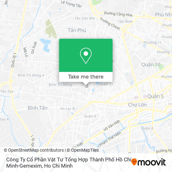 Công Ty Cổ Phần Vật Tư Tổng Hợp Thành Phố Hồ Chí Minh-Gemexim map