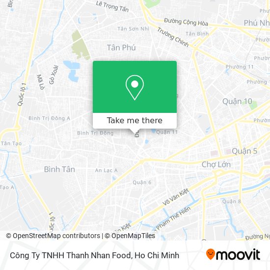 Công Ty TNHH Thanh Nhan Food map