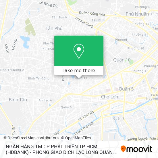 NGÂN HÀNG TM CP PHÁT TRIỂN TP. HCM (HDBANK) - PHÒNG GIAO DỊCH LẠC LONG QUÂN map