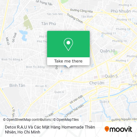 Detox R.A.U Và Các Mặt Hàng Homemade Thiên Nhiên map