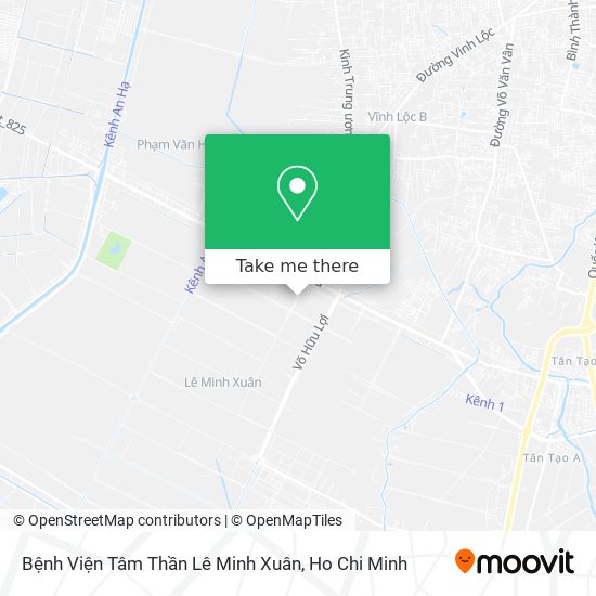 Bệnh Viện Tâm Thần Lê Minh Xuân map