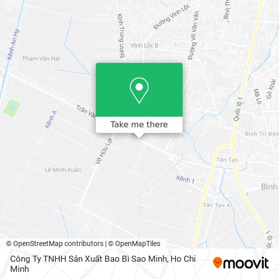 Công Ty TNHH Sản Xuất Bao Bì Sao Minh map