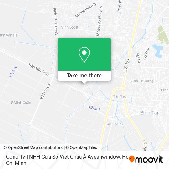 Công Ty TNHH Cửa Sổ Việt Châu Á Aseanwindow map
