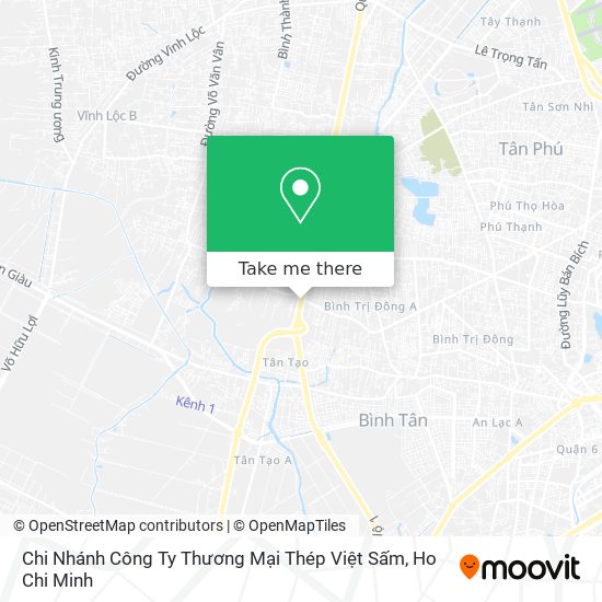 Chi Nhánh Công Ty Thương Mại Thép Việt Sấm map