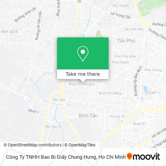 Công Ty TNHH Bao Bì Giấy Chung Hưng map