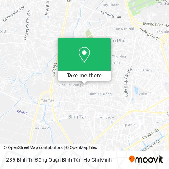 285 Bình Trị Đông Quận Bình Tân map