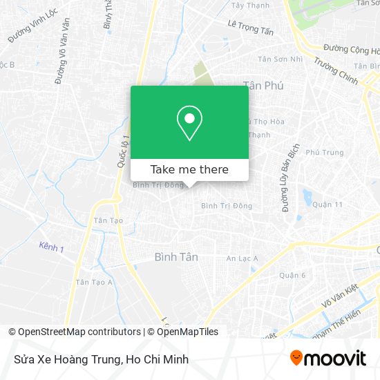 Sửa Xe Hoàng Trung map