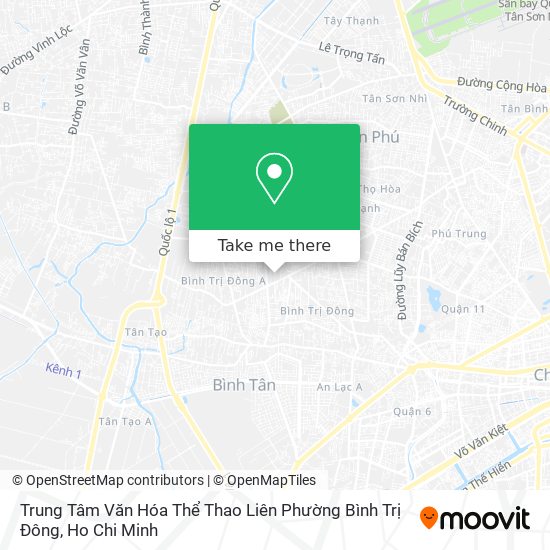 Trung Tâm Văn Hóa Thể Thao Liên Phường Bình Trị Đông map