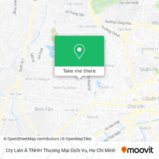 Cty Liên Á TNHH Thương Mại Dịch Vụ map