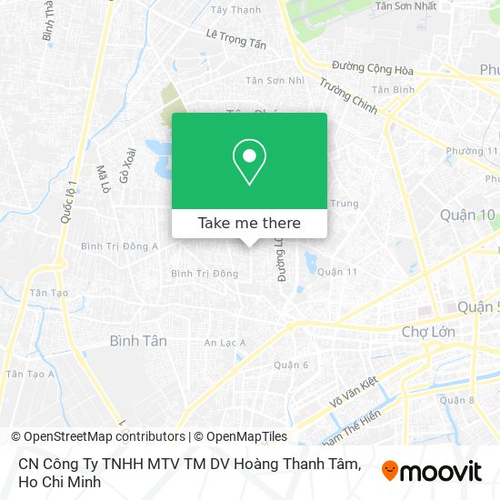 CN Công Ty TNHH MTV TM DV Hoàng Thanh Tâm map