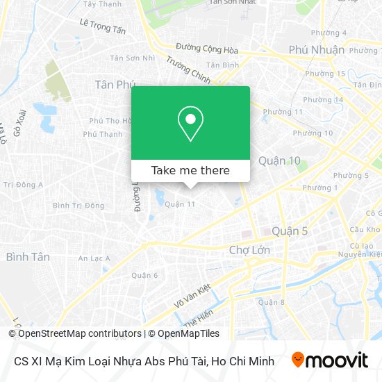 CS XI Mạ Kim Loại Nhựa Abs Phú Tài map