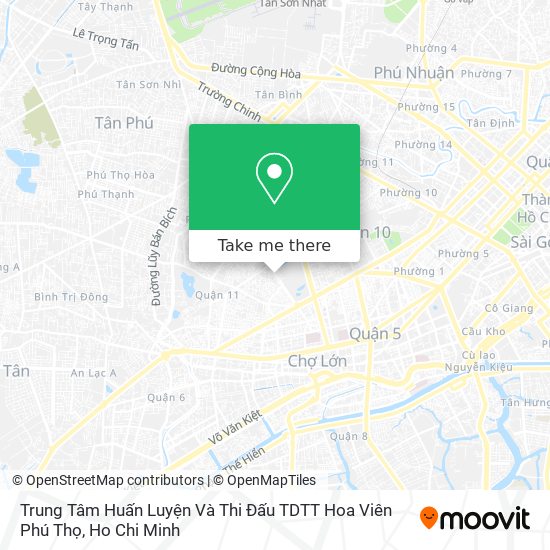 Trung Tâm Huấn Luyện Và Thi Đấu TDTT Hoa Viên Phú Thọ map