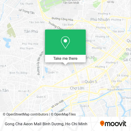 Gong Cha Aeon Mall Bình Dương map