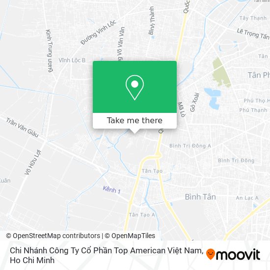Chi Nhánh Công Ty Cổ Phần Top American Việt Nam map