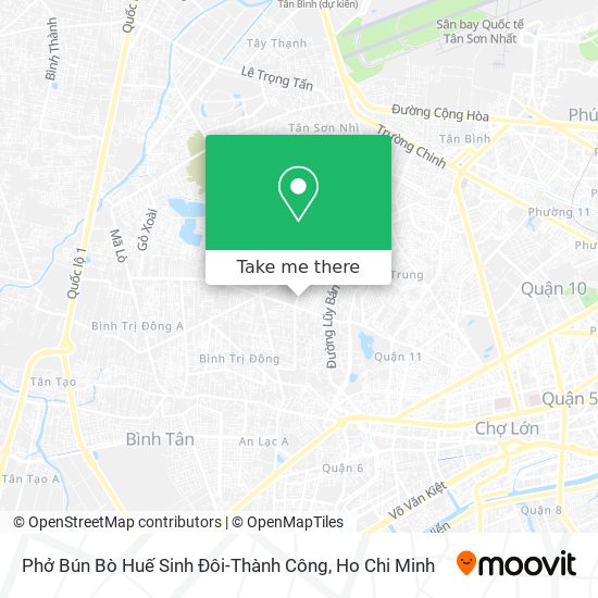 Phở Bún Bò Huế Sinh Đôi-Thành Công map