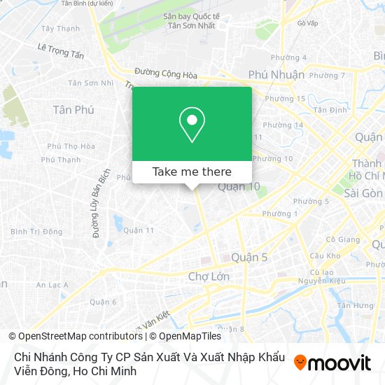 Chi Nhánh Công Ty CP Sản Xuất Và Xuất Nhập Khẩu Viễn Đông map