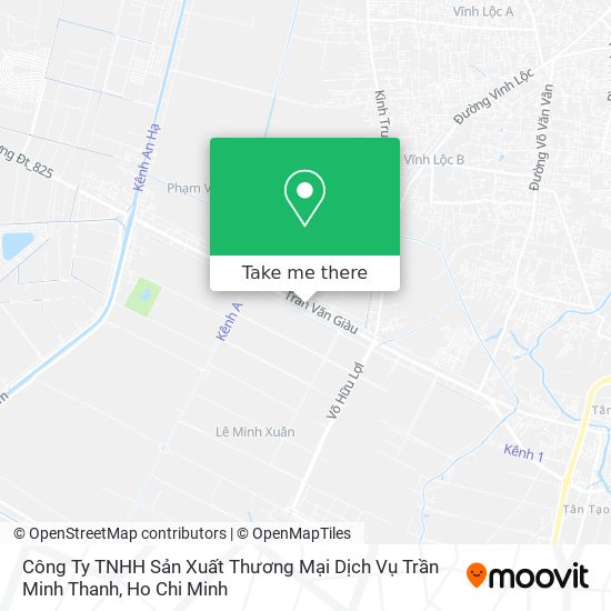 Công Ty TNHH Sản Xuất Thương Mại Dịch Vụ Trần Minh Thanh map