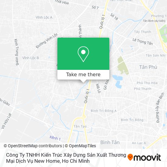 Công Ty TNHH Kiến Trúc Xây Dựng Sản Xuất Thương Mại Dịch Vụ New Home map