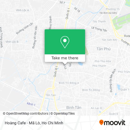 Hoàng Cafe - Mã Lò map