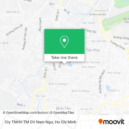 Cty TNHH TM DV Nam Ngư map