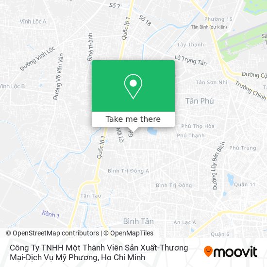 Công Ty TNHH Một Thành Viên Sản Xuất-Thương Mại-Dịch Vụ Mỹ Phương map