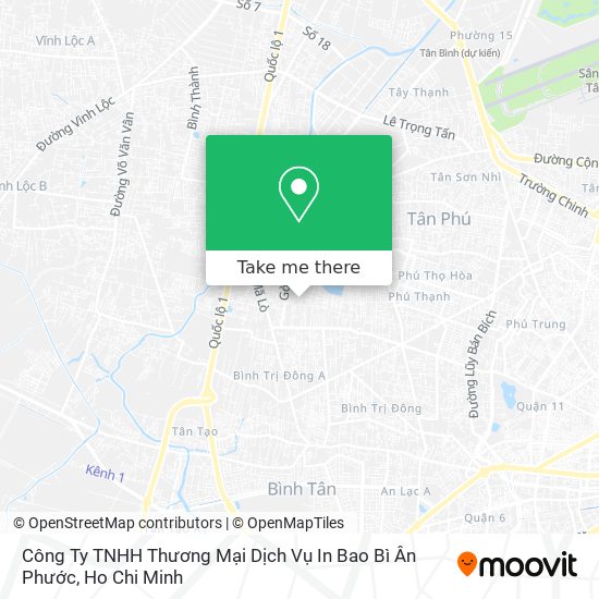 Công Ty TNHH Thương Mại Dịch Vụ In Bao Bì Ân Phước map