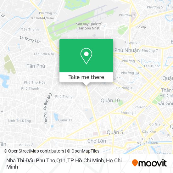 Nhà Thi Đấu Phú Thọ,Q11,TP Hồ Chí Minh map