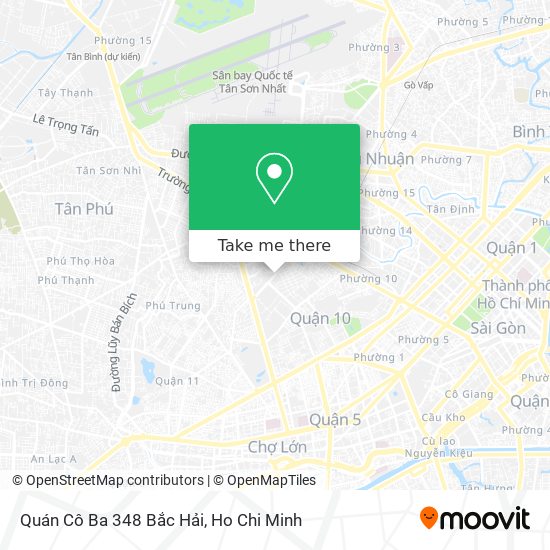 Quán Cô Ba 348 Bắc Hải map