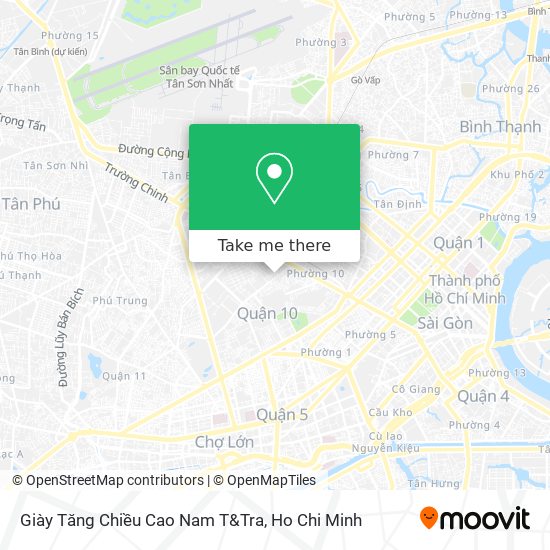 Giày Tăng Chiều Cao Nam T&Tra map