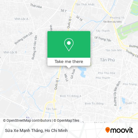 Sửa Xe Mạnh Thắng map