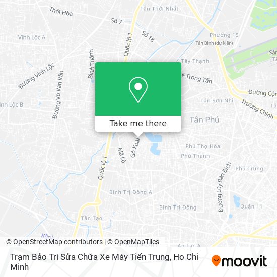 Trạm Bảo Trì Sửa Chữa Xe Máy Tiến Trung map