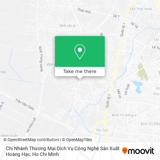 Chi Nhánh Thương Mại Dịch Vụ Công Nghệ Sản Xuất Hoàng Hạc map