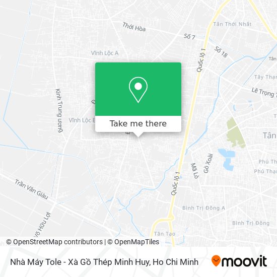 Nhà Máy Tole - Xà Gồ Thép Minh Huy map