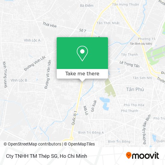 Cty TNHH TM Thép SG map