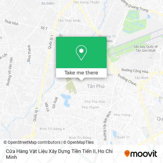How to get to Cửa Hàng Vật Liệu Xây Dựng Tiền Tiến II in Tan Phu ...