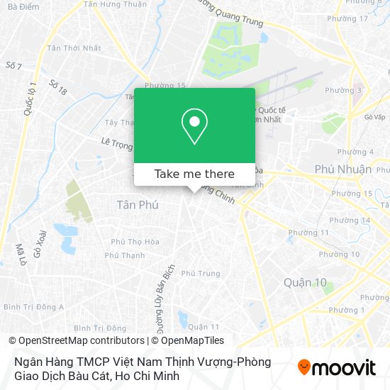 Ngân Hàng TMCP Việt Nam Thịnh Vượng-Phòng Giao Dịch Bàu Cát map